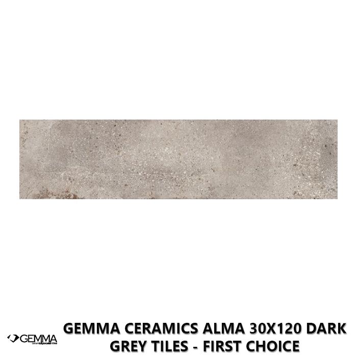 Gemma Ceramics Alma 30x120 Dark Grey Tiles - First Choice