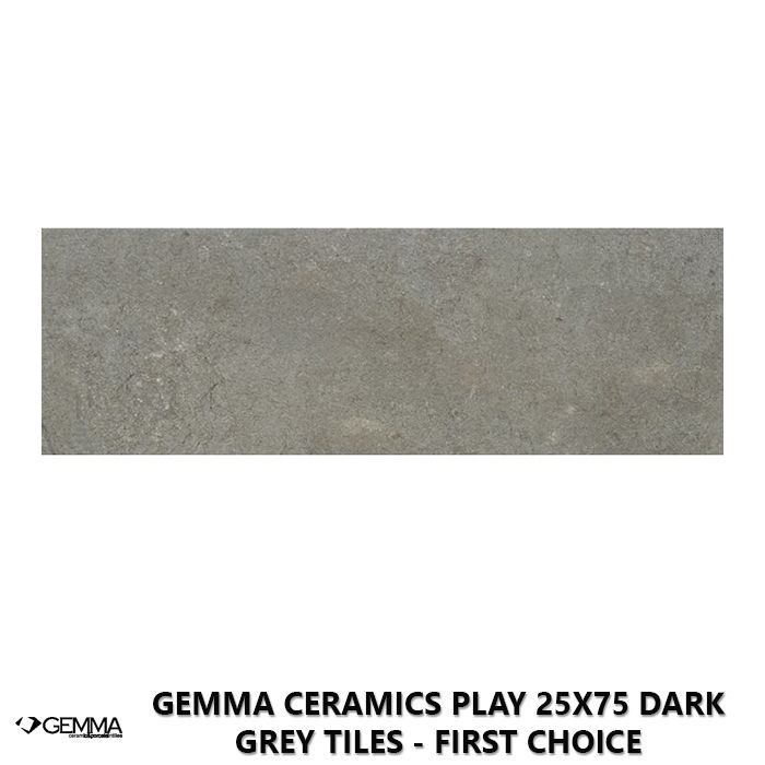 Gemma Ceramics Play 25x75 Dark Grey Tiles - First Choice