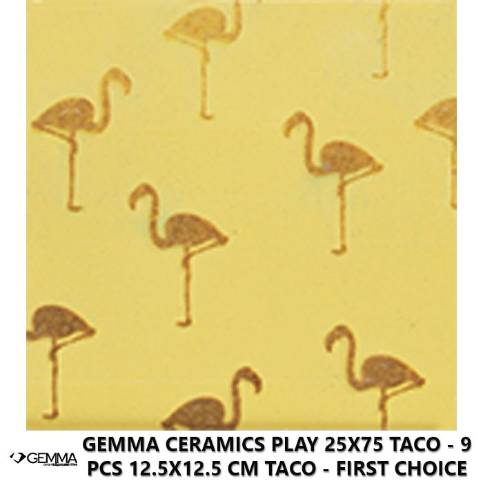 Gemma Ceramics Play 25x75 Taco - 9 Pcs 12.5x12.5 cm Taco - First Choice
