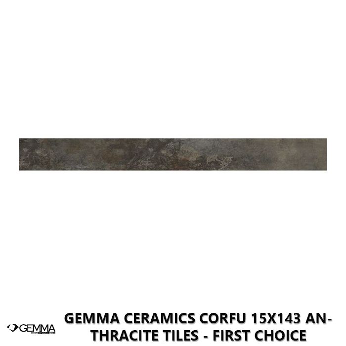 Gemma Ceramics Corfu 15x143 Anthracite Tiles - First Choice