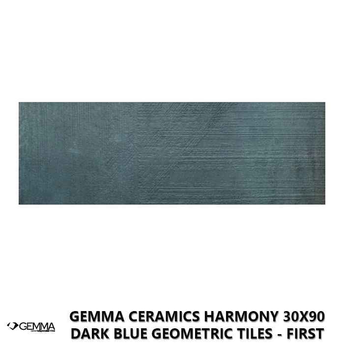 Gemma Ceramics Harmony 30x90 Dark Blue Geometric Tiles - First Choice