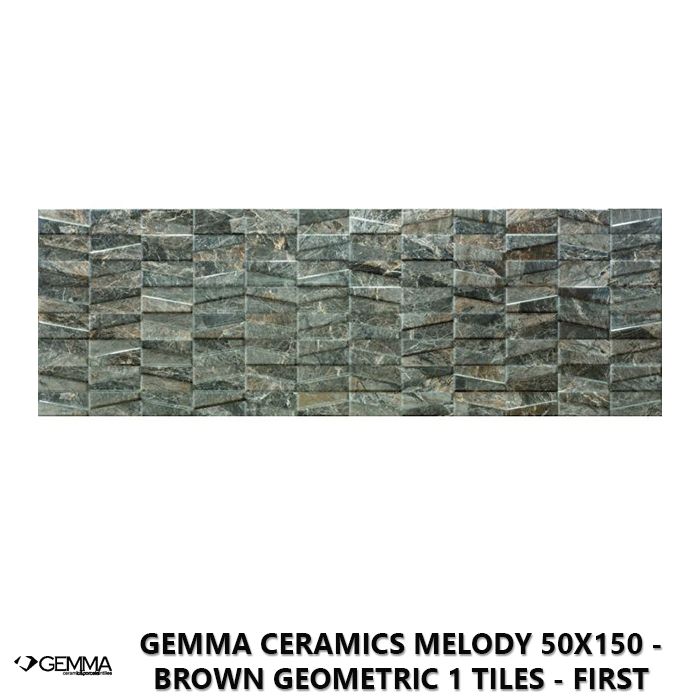 Gemma Ceramics Melody 50x150 - Brown Geometric 1 Tiles - First Choice