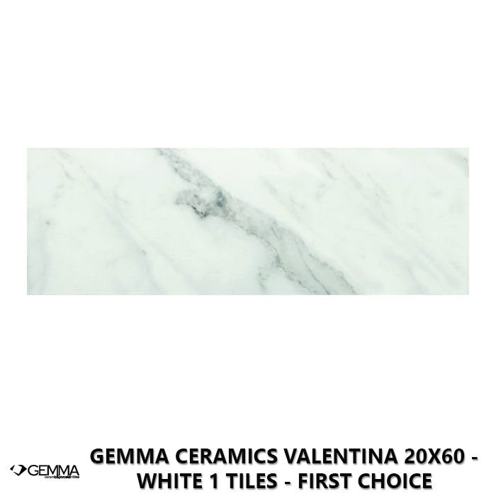 Gemma Ceramics Valentina 20x60 - White 1 Tiles - First Choice