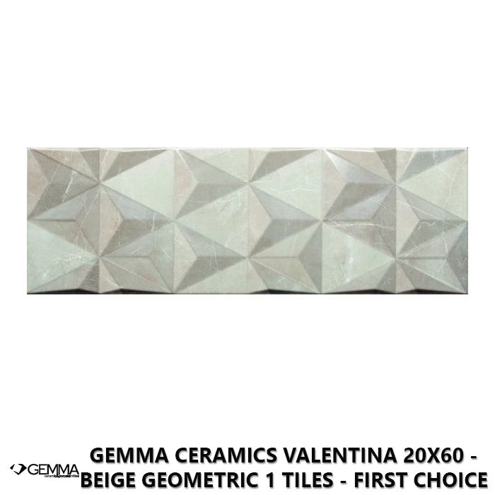 Gemma Ceramics Valentina 20x60 - Beige Geometric 1 Tiles - First Choice