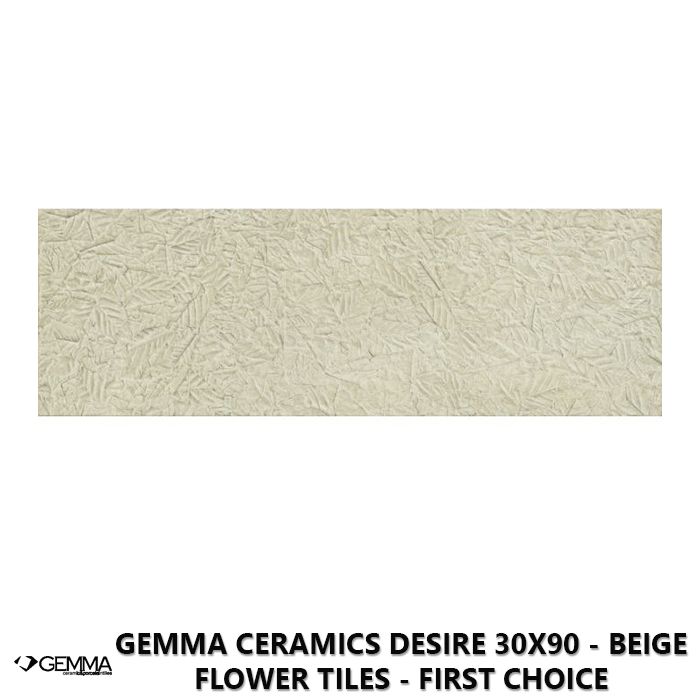 Gemma Ceramics Desire 30x90 - Beige Flower Tiles - First Choice