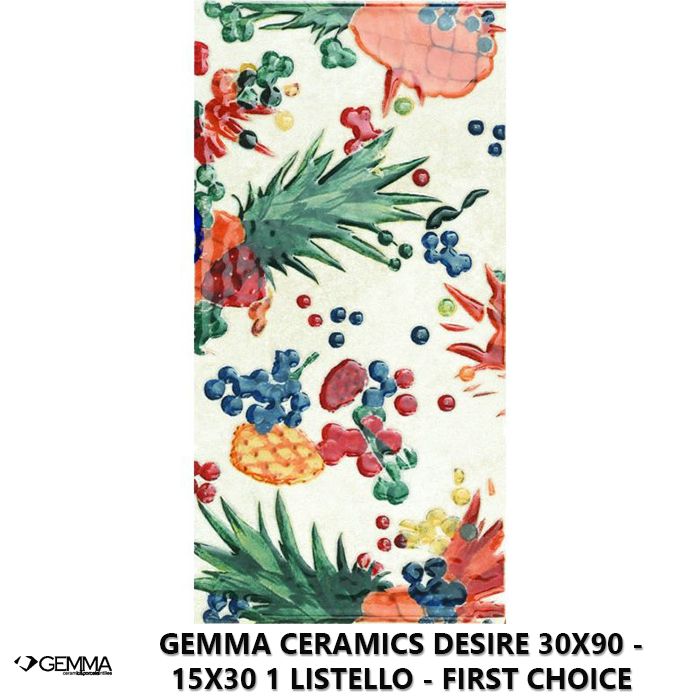 Gemma Ceramics Desire 30x90 - 15x30 1 Listello - First Choice