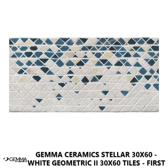 Gemma Ceramics Stellar 30x60 - White Geometric II 30x60 Tiles - First Choice
