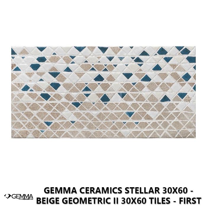 Gemma Ceramics Stellar 30x60 - Beige Geometric II 30x60 Tiles - First Choice