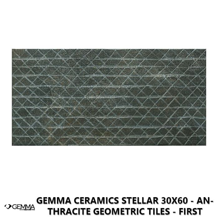 Gemma Ceramics Stellar 30x60 - Anthracite Geometric Tiles - First Choice