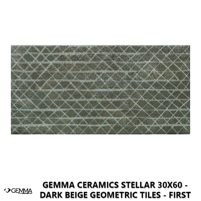 Gemma Ceramics Stellar 30x60 - Dark Beige Geometric Tiles - First Choice