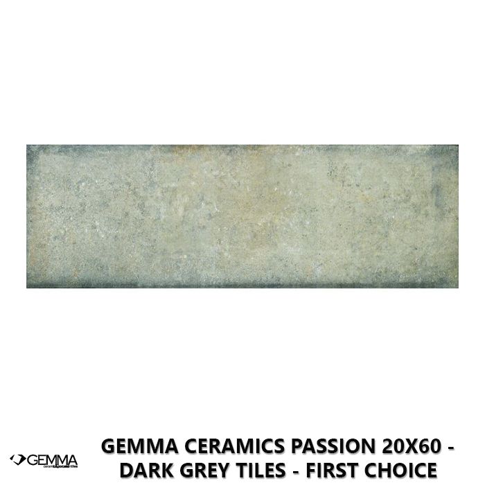Gemma Ceramics Passion 20x60 - Dark Grey Tiles - First Choice