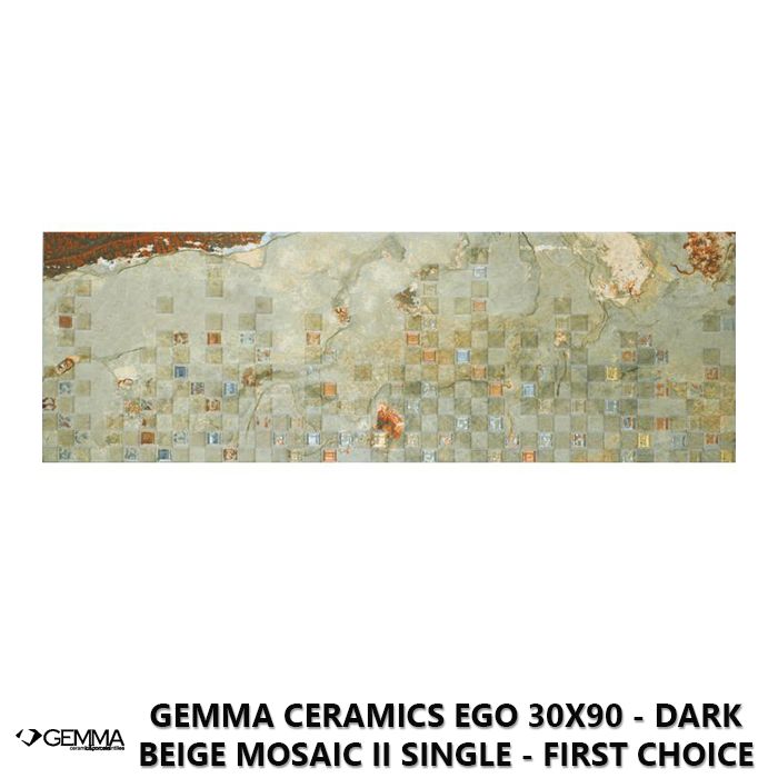 Gemma Ceramics Ego 30x90 - Dark Beige Mosaic II Single - First Choice