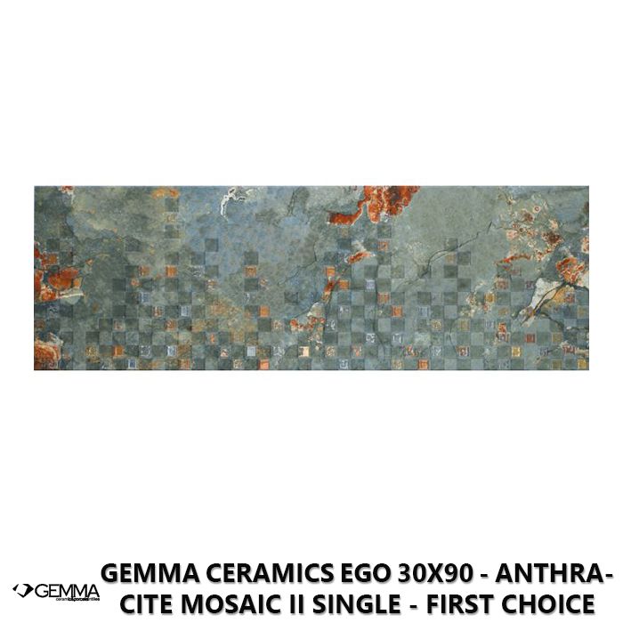 Gemma Ceramics Ego 30x90 - Anthracite Mosaic II Single - First Choice