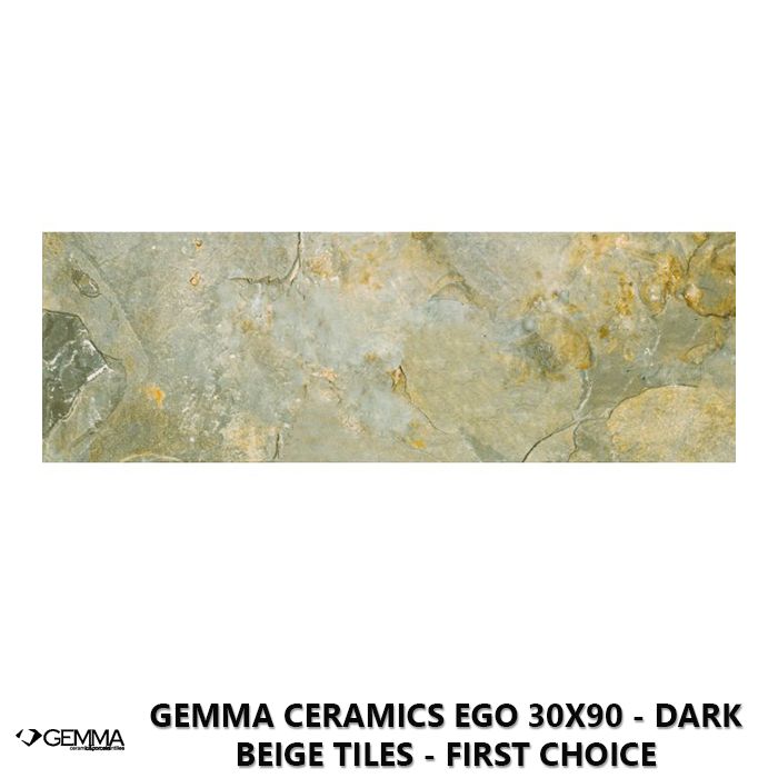 Gemma Ceramics Ego 30x90 - Dark Beige Tiles - First Choice