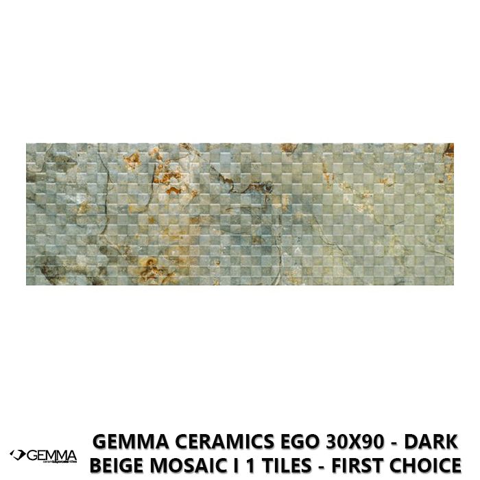 Gemma Ceramics Ego 30x90 - Dark Beige Mosaic I 1 Tiles - First Choice
