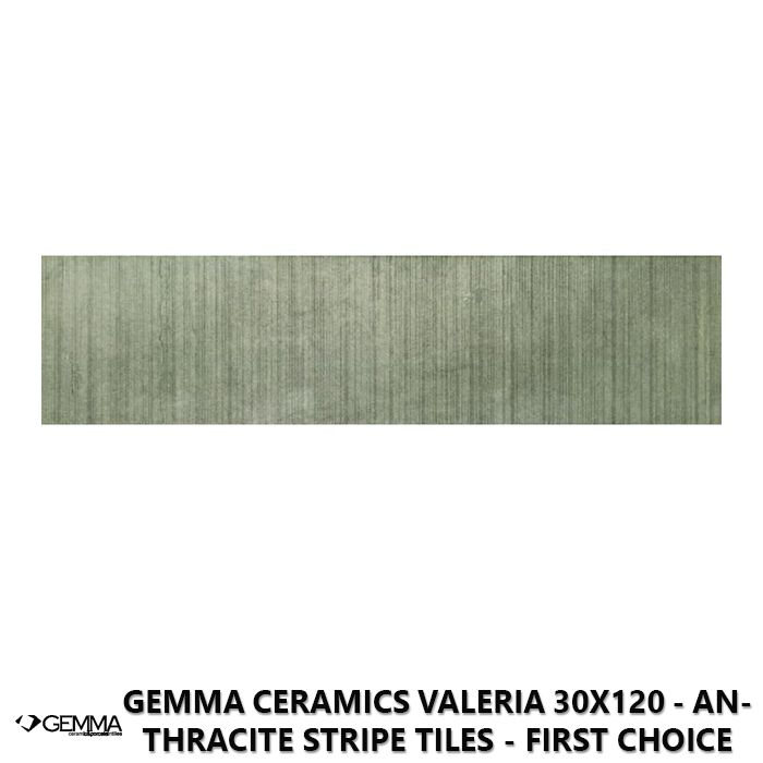 Gemma Ceramics Valeria 30x120 - Anthracite Stripe Tiles - First Choice