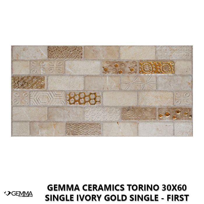 Gemma Ceramics Torino 30x60 Single Ivory Gold Single - First Choice