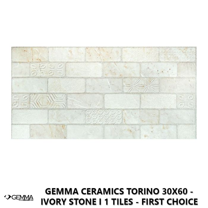Gemma Ceramics Torino 30x60 - Ivory Stone I 1 Tiles - First Choice