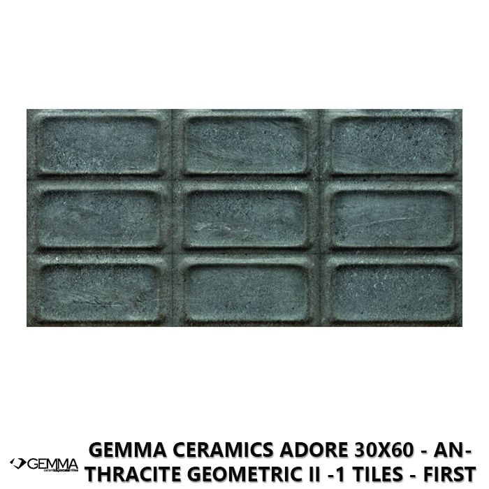 Gemma Ceramics Adore 30x60 - Anthracite Geometric II -1 Tiles - First Choice