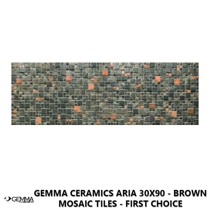 Gemma Ceramics Aria 30x90 - Brown Mosaic Tiles - First Choice