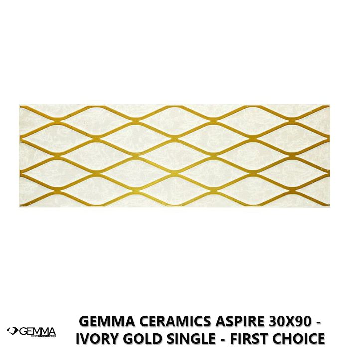 Gemma Ceramics Aspire 30x90 - Ivory Gold Single - First Choice