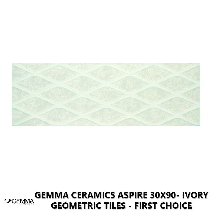 Gemma Ceramics Aspire 30x90- Ivory Geometric Tiles - First Choice