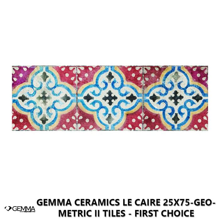 Gemma Ceramics Le Caire 25x75-Geometric II Tiles - First Choice