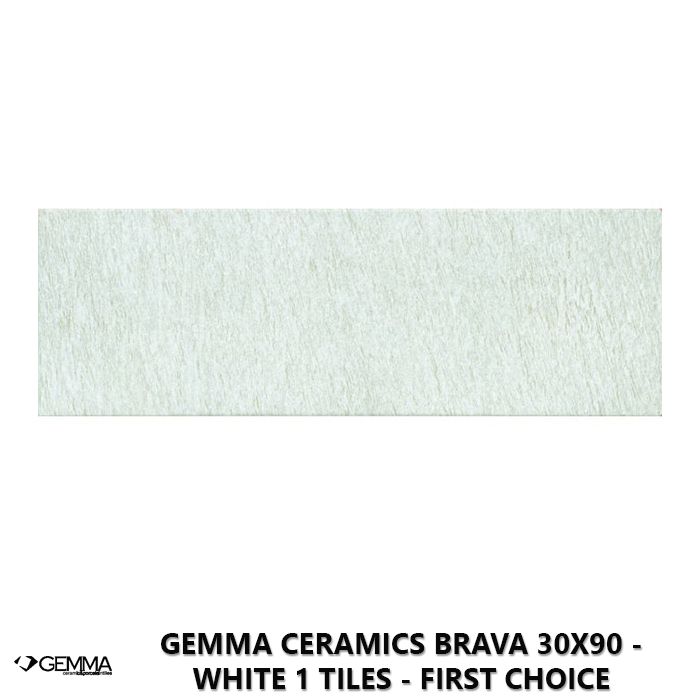 Gemma Ceramics Brava 30x90 - White 1 Tiles - First Choice