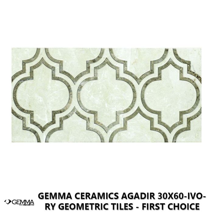 Gemma Ceramics Agadir 30x60-Ivory Geometric Tiles - First Choice