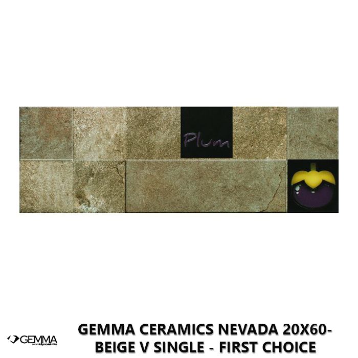 Gemma Ceramics Nevada 20x60- Beige V Single - First Choice