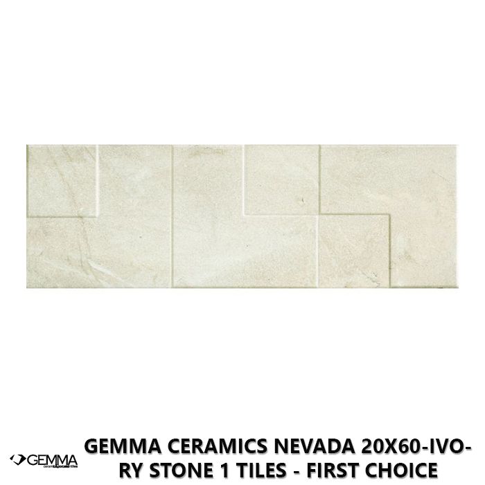 Gemma Ceramics Nevada 20x60-Ivory Stone 1 Tiles - First Choice