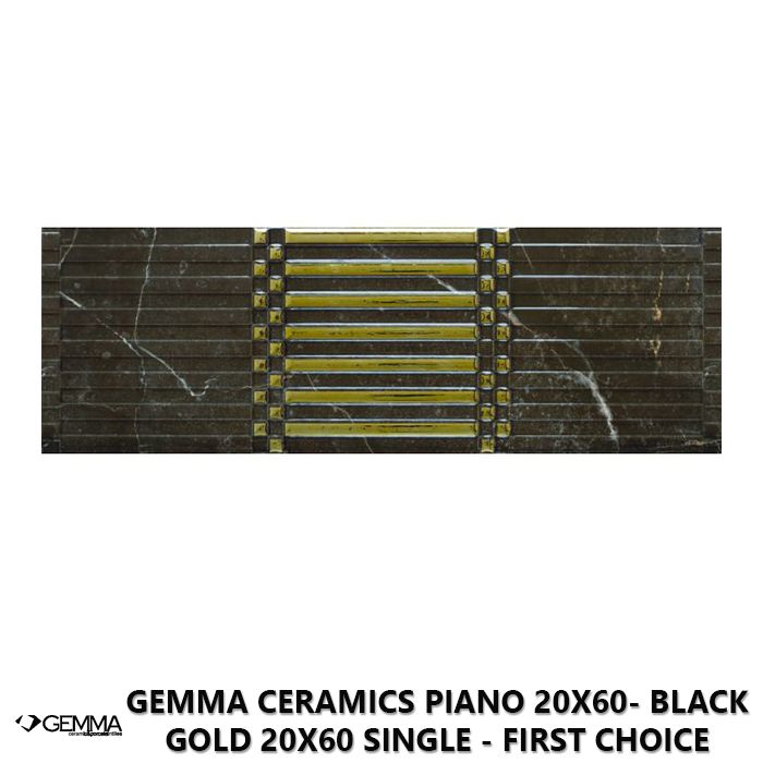 Gemma Ceramics Piano 20x60- Black Gold 20x60 Single - First Choice