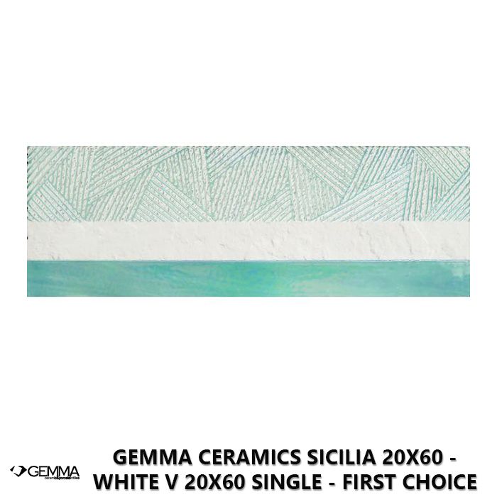 Gemma Ceramics Sicilia 20x60 - White V 20x60 Single - First Choice