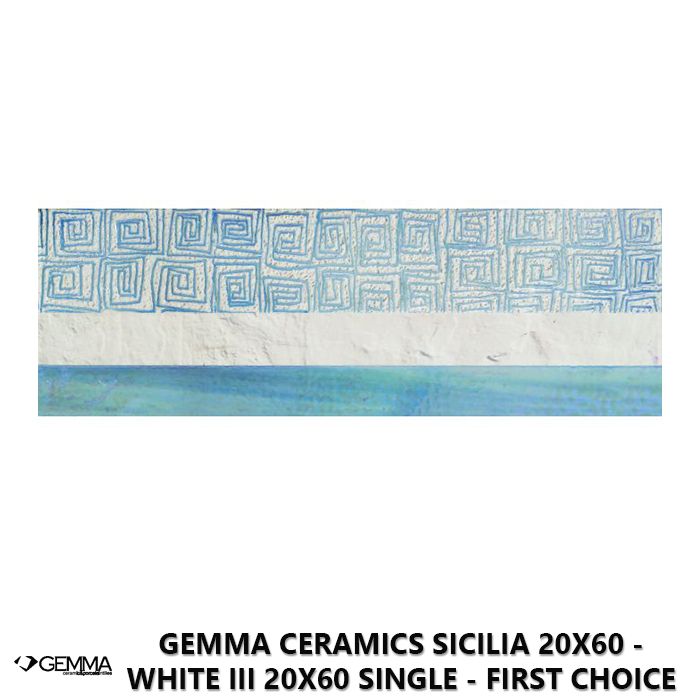 Gemma Ceramics Sicilia 20x60 - White III 20x60 Single - First Choice