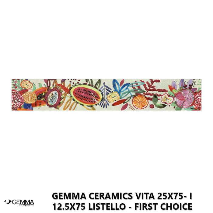 Gemma Ceramics Vita 25x75- I 12.5x75 Listello - First Choice