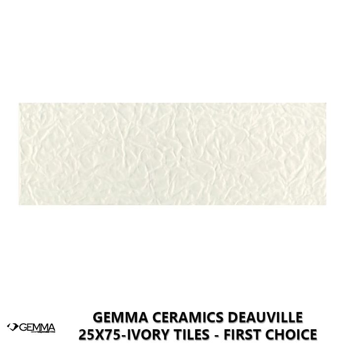 Gemma Ceramics Deauville 25x75-Ivory Tiles - First Choice