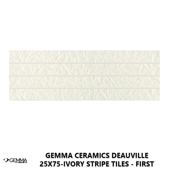 Gemma Ceramics Deauville 25x75-Ivory Stripe Tiles - First Choice