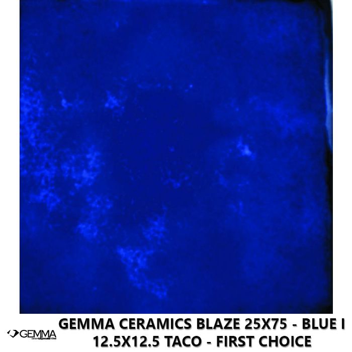 Gemma Ceramics Blaze 25x75 - Blue I 12.5x12.5 Taco - First Choice