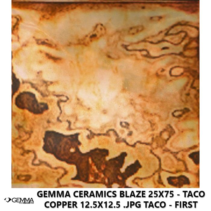 Gemma Ceramics Blaze 25x75 - Taco Copper 12.5x12.5 .jpg Taco - First Choice