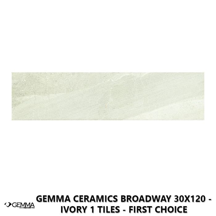 Gemma Ceramics Broadway 30x120 - Ivory 1 Tiles - First Choice