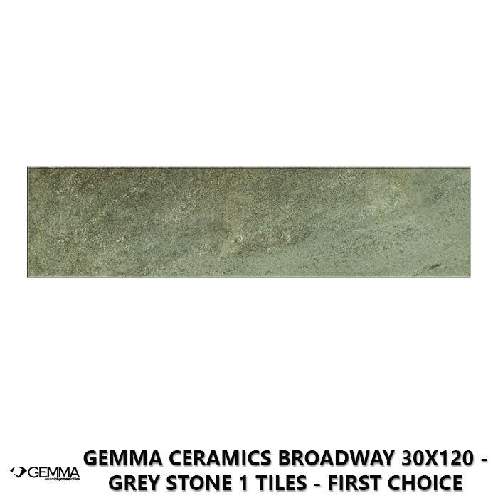 Gemma Ceramics Broadway 30x120 - Grey Stone 1 Tiles - First Choice