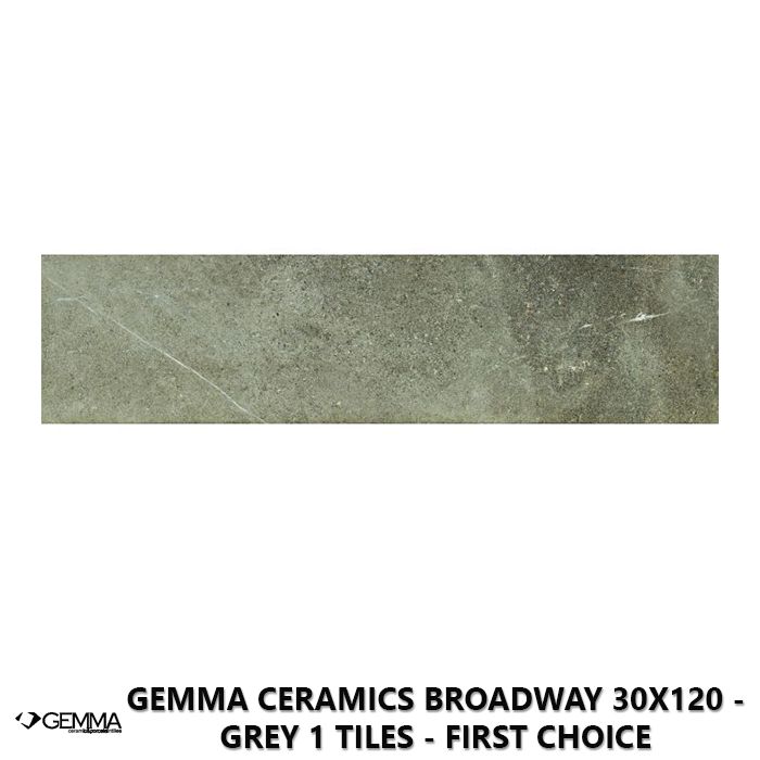 Gemma Ceramics Broadway 30x120 - Grey 1 Tiles - First Choice