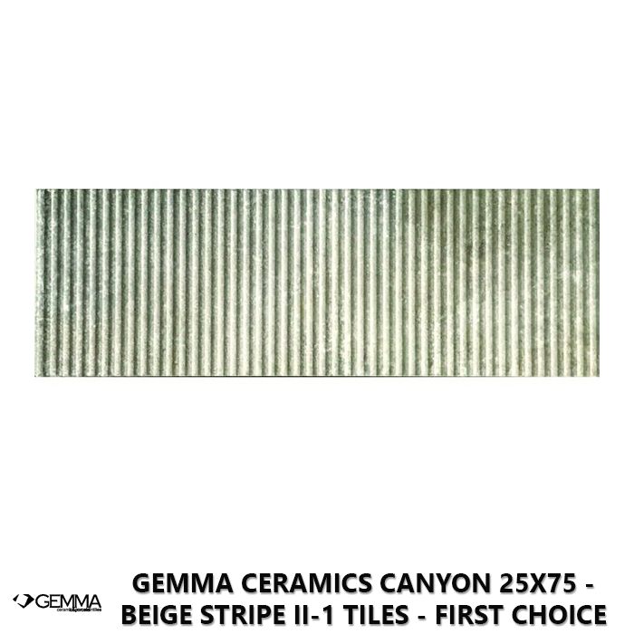 Gemma Ceramics Canyon 25x75 - Beige Stripe II-1 Tiles - First Choice