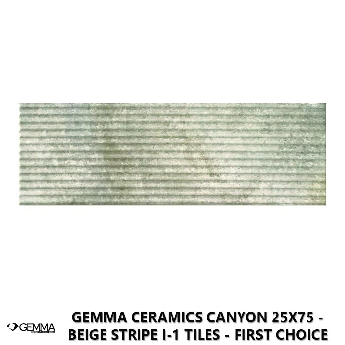 Gemma Ceramics Canyon 25x75 - Beige Stripe I-1 Tiles - First Choice