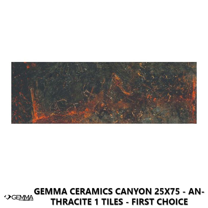 Gemma Ceramics Canyon 25x75 - Anthracite 1 Tiles - First Choice