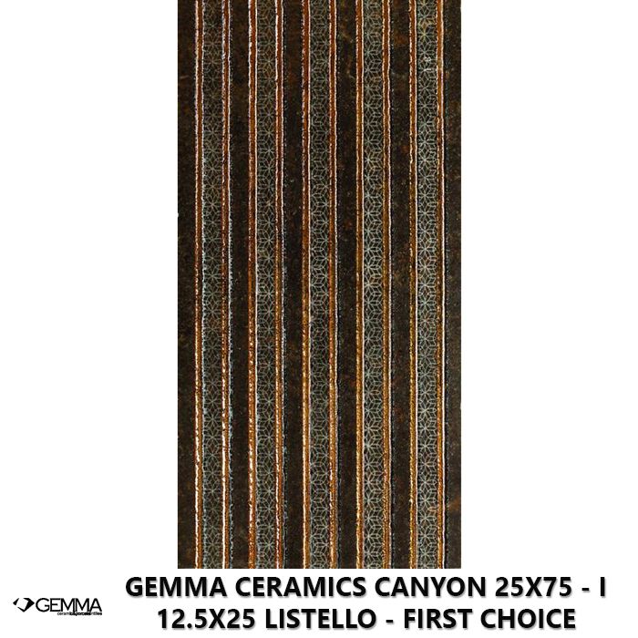 Gemma Ceramics Canyon 25x75 - I 12.5x25 Listello - First Choice