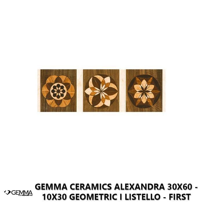 Gemma Ceramics Alexandra 30x60 - 10x30 Geometric I Listello - First Choice