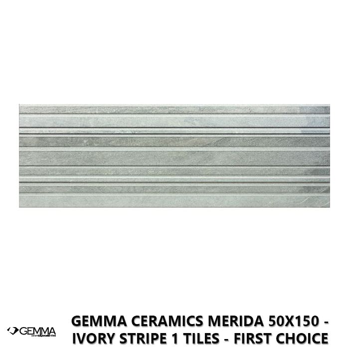 Gemma Ceramics Merida 50x150 - Ivory Stripe 1 Tiles - First Choice