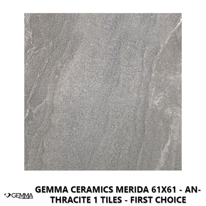 Gemma Ceramics Merida 61x61 - Anthracite 1 Tiles - First Choice