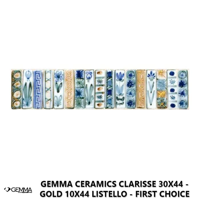 Gemma Ceramics Clarisse 30x44 - Gold 10x44 Listello - First Choice